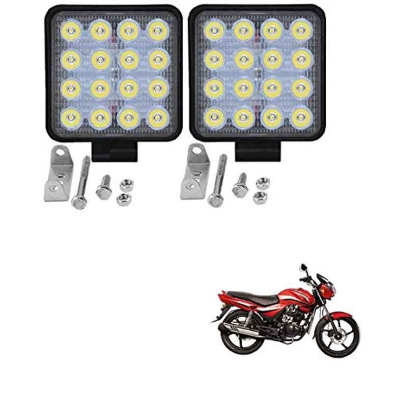 Kozdiko 2 Pcs 48W 16 LED Square Bright Beam White Fog Light Set for Hero Achiever, koz_92968