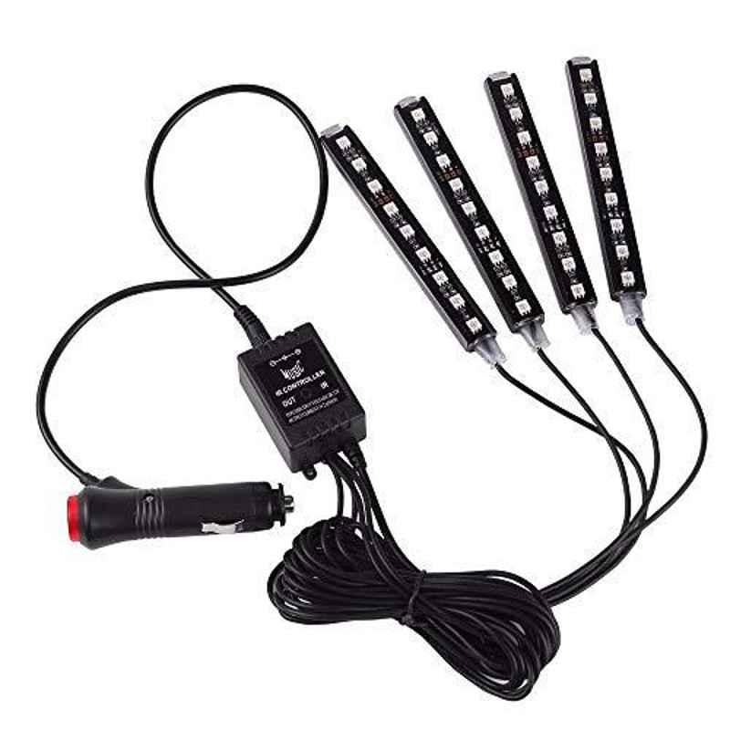 Rally 6W 9 LED RGB Car Interior Decorative Light Kit