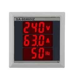 Yokins 50-500V 3-in-1 ABS Panel Mount Red LED Display Digital VAF Meter, SA-60VAHz
