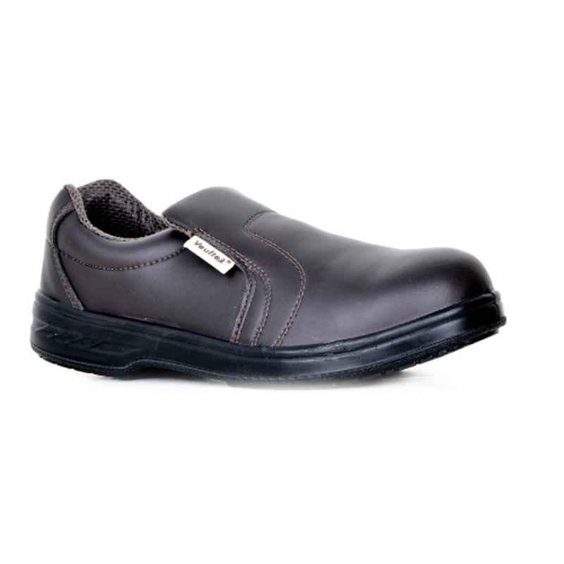 Vaultex JKN Leather Brown Safety Shoes, Size: 43