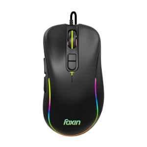 Foxin Phantom GM 106 7200DPI Black Wired Optical Gaming Mouse with 1.5m Cable, 10 Million Clicks & 7 Colours Rainbow Lighting