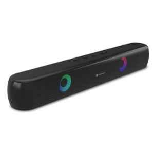 Portronics Decibel 21 10W TWS Black Wireless Bluetooth Soundbar with LED Lights, In-Built Mic & FM Radio, POR-1405