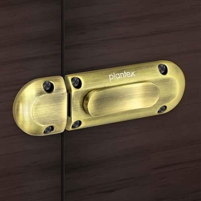 Plantex Zinc Brass Antique Baby Door Latch Lock for Home & Office, SH-88