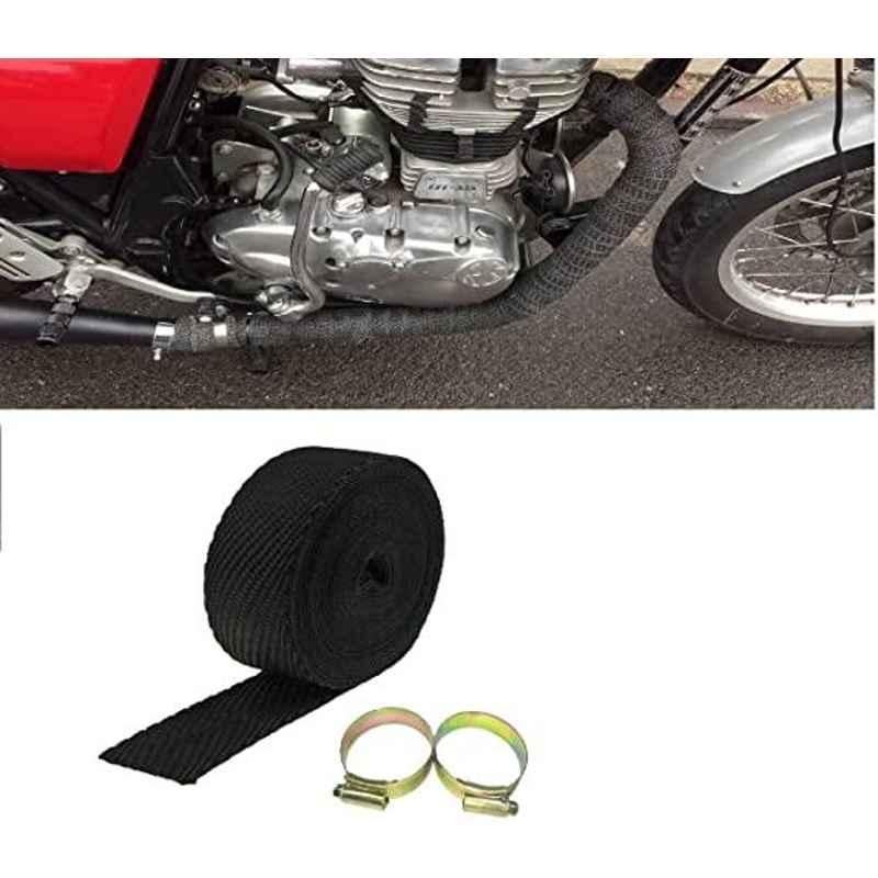 Buy AOW Black Silencer Wrap Bike Exhaust Shield for All Royal