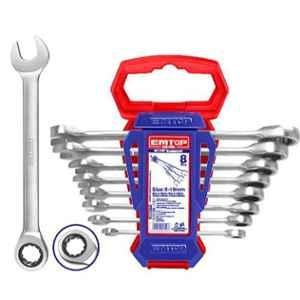 EMTOP 8 Pcs Ratchet Spanner Set, ECSS10802