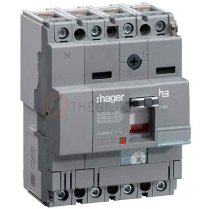 Hager 160A 40kA Moulded Case Circuit Breaker, HNA161Z