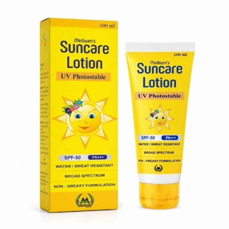 Medisum Biotech 100ml SPF 50 PA+++ Suncare Lotion for Broad Spectrum Protection & Prevents Sun Damag