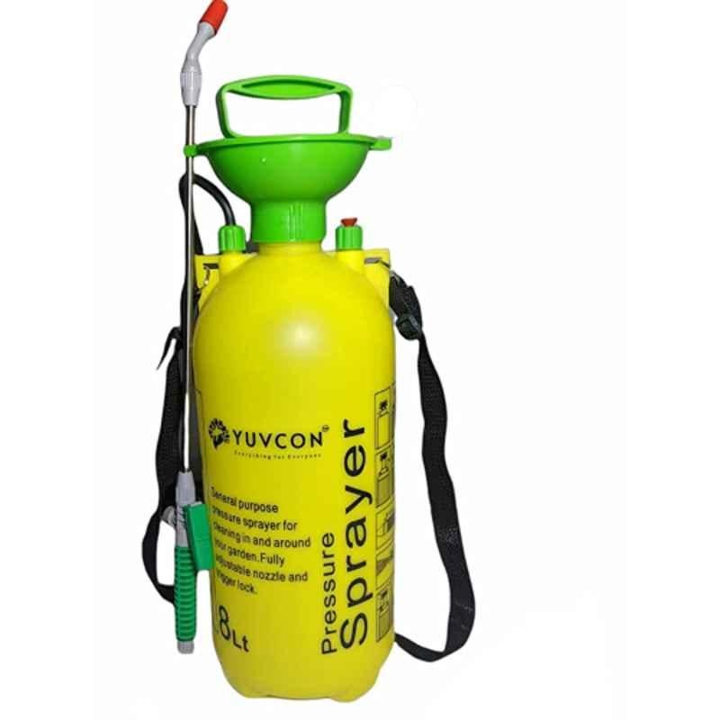 Yuvcon 8L Plastic Hand Compressed Pressure Sprayer with Washer Set, YUV1004