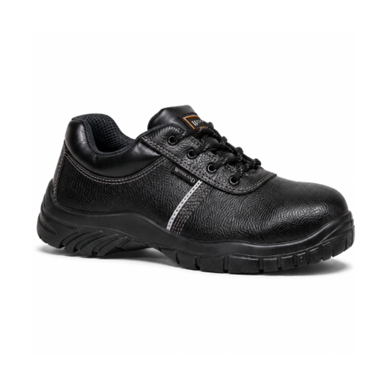 Woodland GC 4917023SS0 Tango CG Leather Steel Toe Black Safety Shoes, Size: 7