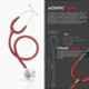 MDF Acoustica Lightweight Dual Head Burgundy Stethoscope, MDF747XP17
