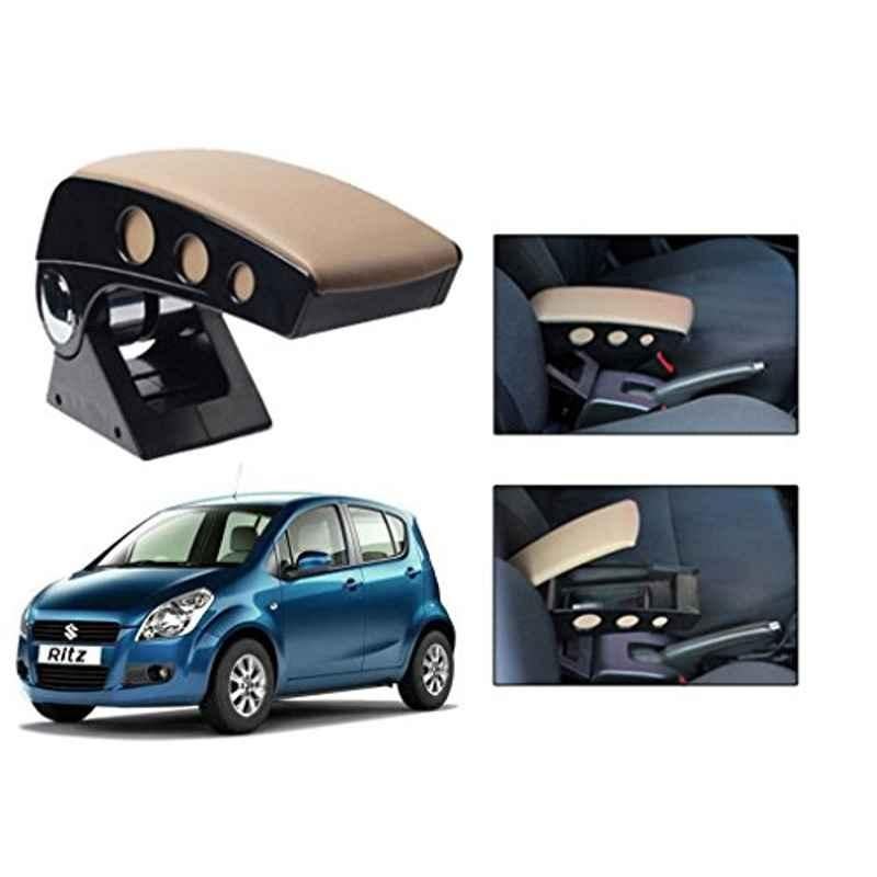 Kozdiko Beige Chrome Finish Car Armrest for Hyundai Accent