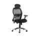 Master Labs Polyester Fabric Black 360 Degree Swivel Mechanism Revolving Chair with Fixed Arm, MLF-157