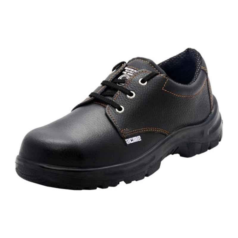 Acme Gravity Steel Toe Black Safety Shoes, Size: 7