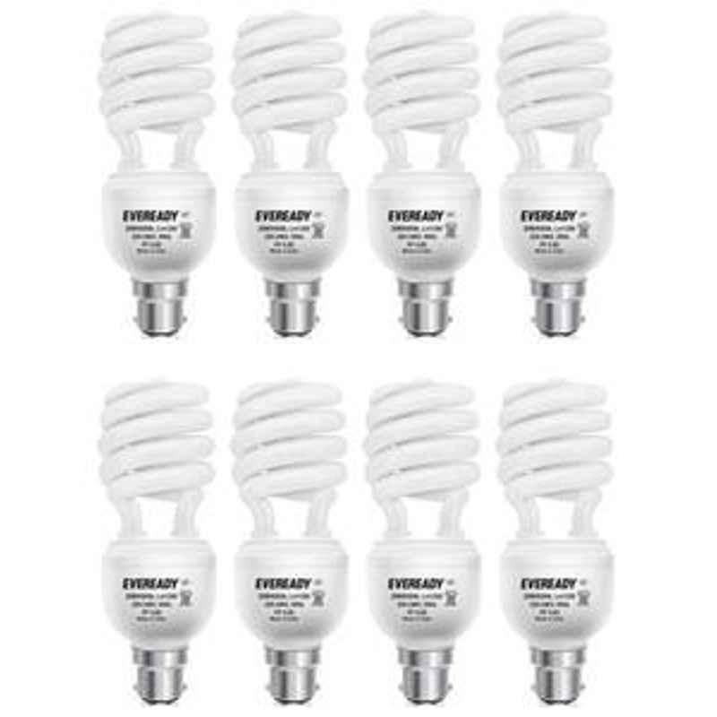 Eveready 20W Spiral 8Pcs HPF White CFL Bulb