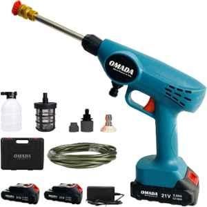 Omada 8bar 3.5lph 800W High Pressure Washer with 21V Batteries & Accessories, OMD-0046N