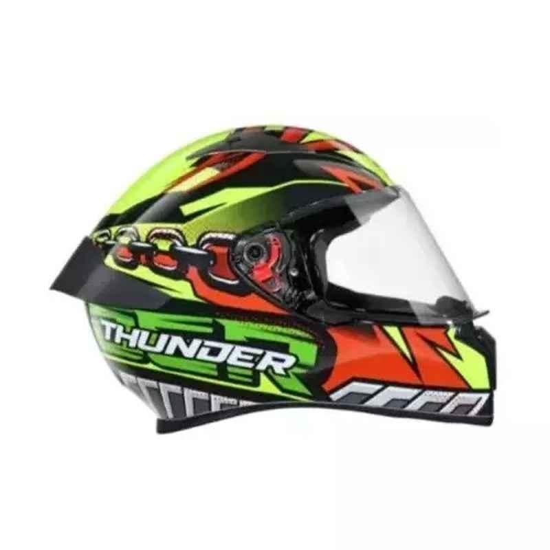 Studds N5 Expanded Polystyrene Matt Black & Red Full Face Full Face Helmet, Size: Medium