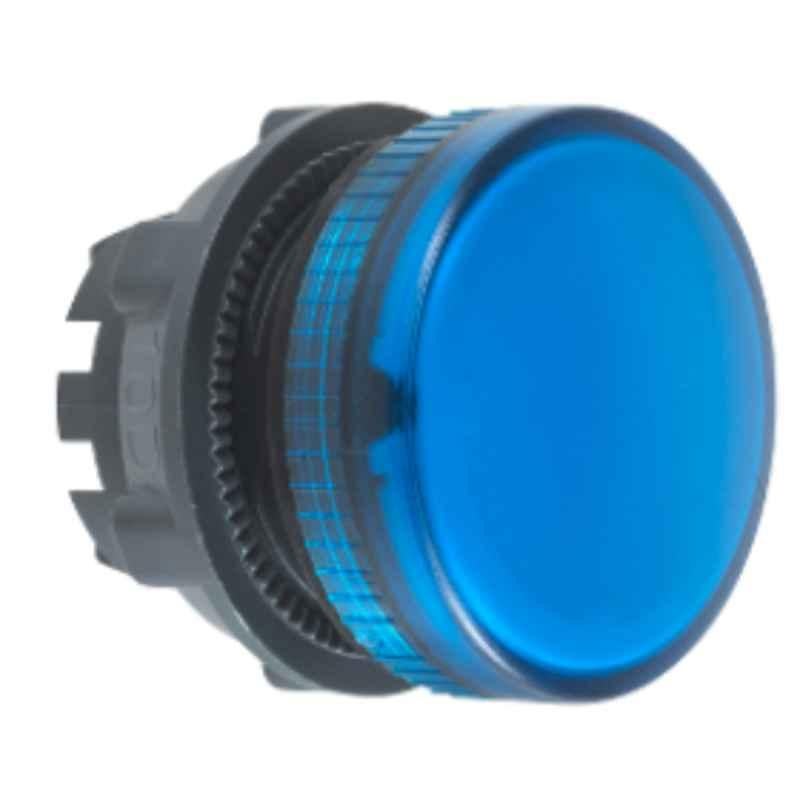 Schneider Harmony 22mm Blue Plain Lens Pilot Light Head for Integral LED, ZB5AV063