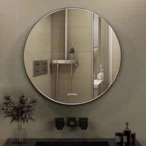 Plantex Frameless Round Mirror with Bevelled Smooth Edges/Wall Mirror for Bathroom/Dressing Room/Living Room/Bedroom/Entryway 24 inch