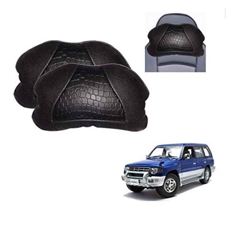 Kozdiko 2 Pcs Black Neck Rest Cushion Pillow Set for Mitsubishi Pajero