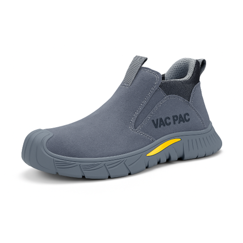 VACPAC Leather Steel Toe Grey Welding Safety Shoes, Size: 10