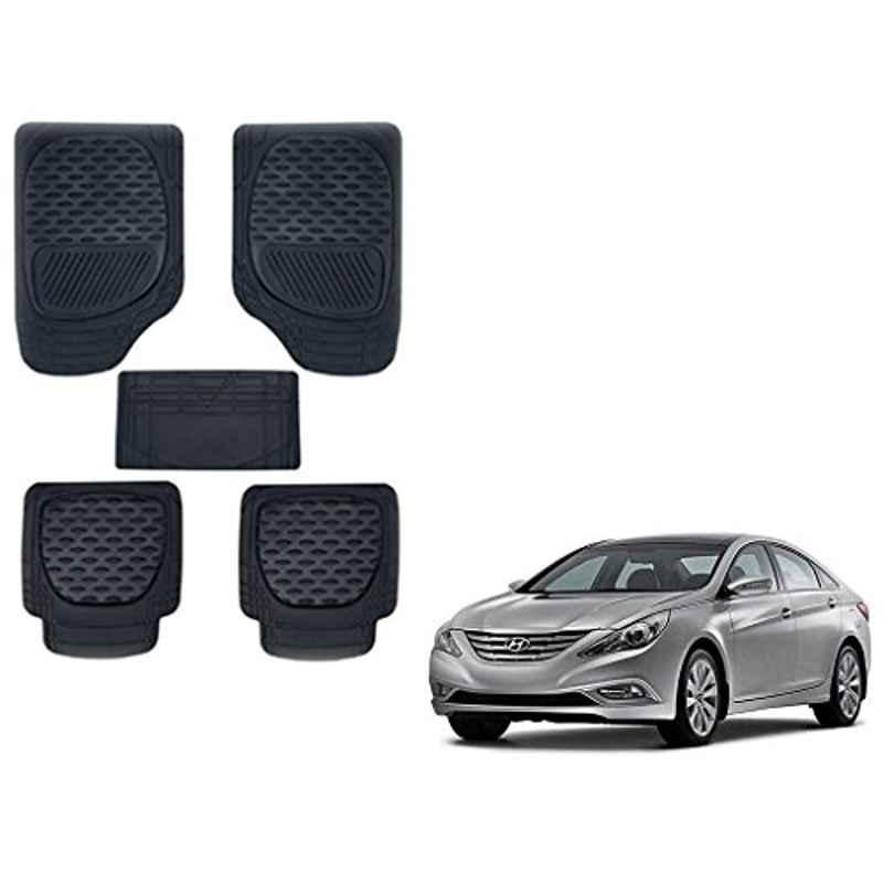 Kozdiko 6255TW 5 Pcs PVC & Rubber Black Car Mat Set for Hyundai Sonata