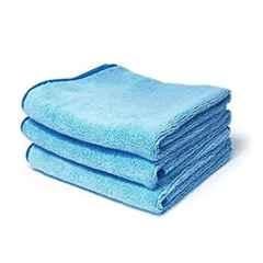 AOW Attractive Offer Wold Microfiber Cleaning Cloth for Car and Bikes (3 Pcs)(Colour : Blue)