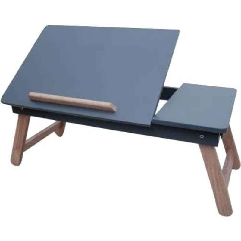 IBS 60x27x40cm Wood & Rubber Grey Portable Laptop Table, Wlt-5