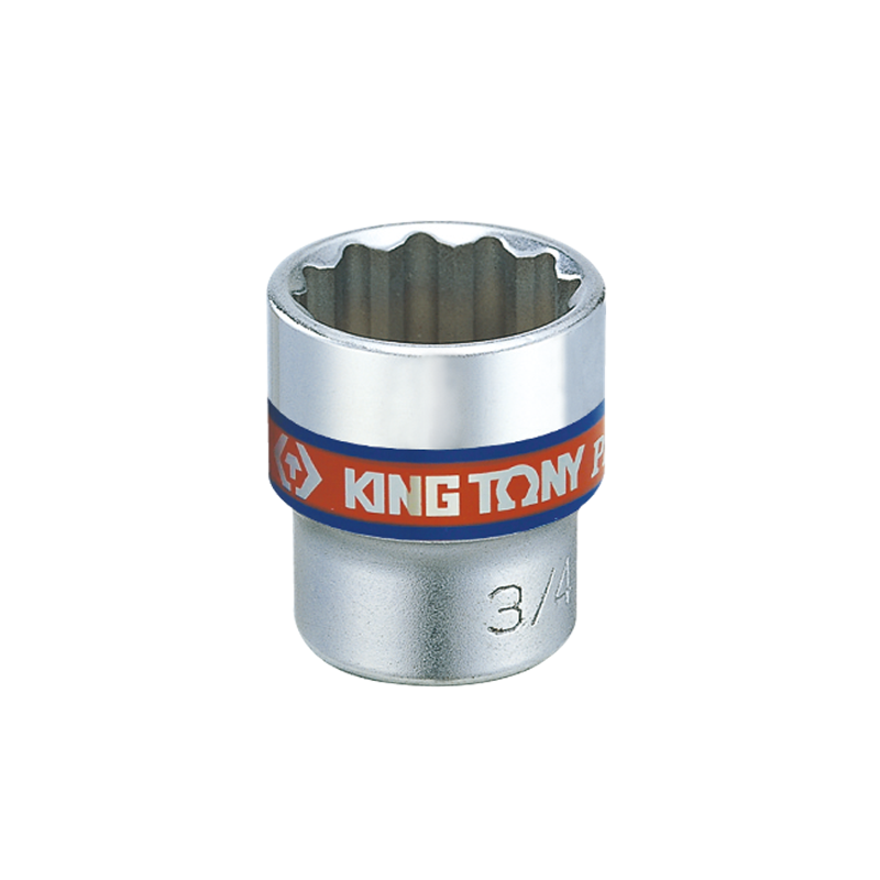 King Tony 3/8 inch 3/4 inch Bi-Hexagon Standard Socket, 333024S