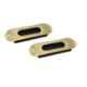Aquieen 96mm Aluminium Rose Gold Concealed Sliding Handle Set for Wardrobe, SC-753-96 (Pack of 2)