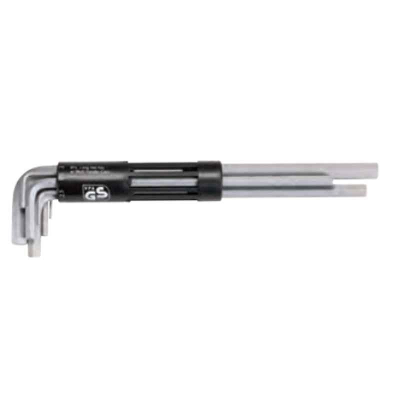 KS Tools 8 Pcs Steel Matt Chrome 3-in-1 Hexagon Key Wrench Set, 151.2080