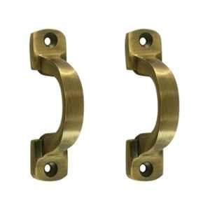 Mix & Match Victorian 3 inch Cast Iron Brass Antique Finish Cabinet Pull Handle for Wardrobe, Cupboard & Window (Pack of 2)