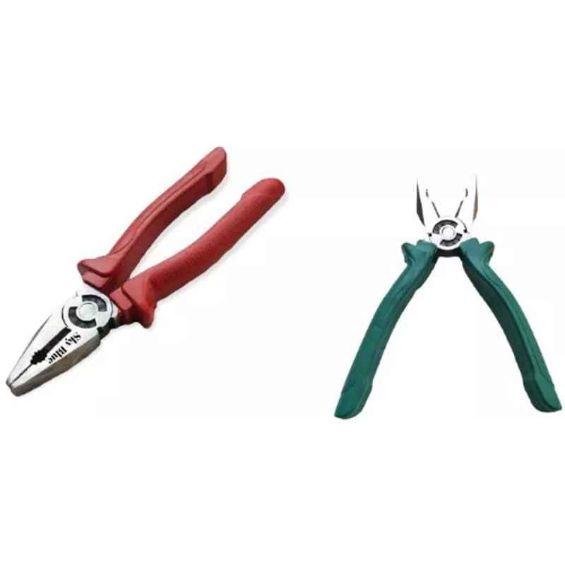 Sky Blue 2 Pcs 7.8 inch Lineman Plier Combo, SBE_PLIER_COMBO_MOD_00295