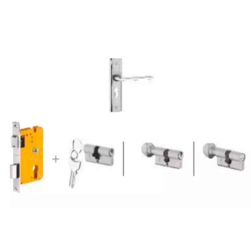 Dorset Ceto HL CO 8 inch Zinc PT Finish Lock Set with Coin & 70mm Knob Cylinder