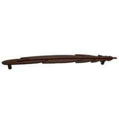 RAB 320mm Zinc Walnut Wardrobe Pull Handle, L16 A (Pack of 3)