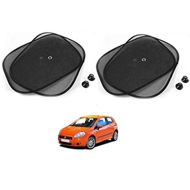 Kozdiko 4 Pcs Black Chipokoo Car Window Sunshade Curtain Set for Fiat Grand Punto, koz_78949