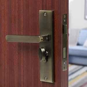 Voltizi 8 inch Stainless Steel 304 Matt Finish Cylindrical Plate Mortise Door Lock Handle Set with One Side Key, LB-304