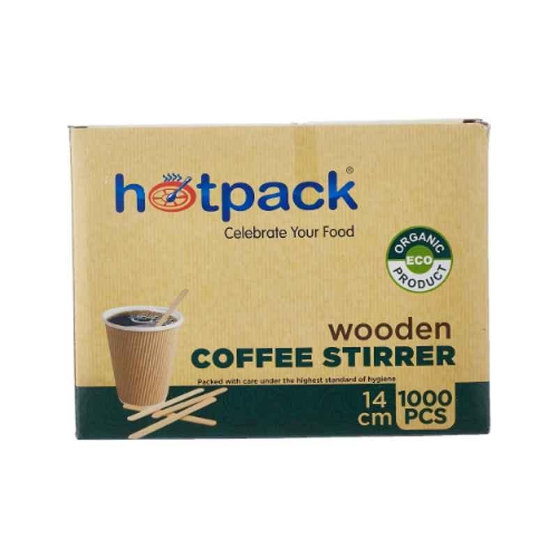 Hotpack 1000Pcs 14cm Wooden Disposable Stirrer (Pack of 10)