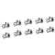 Spazio Smartbuy Stainless Steel Chrome Finish Tripod Angle Valve with Wall Flange (Pack of 10)