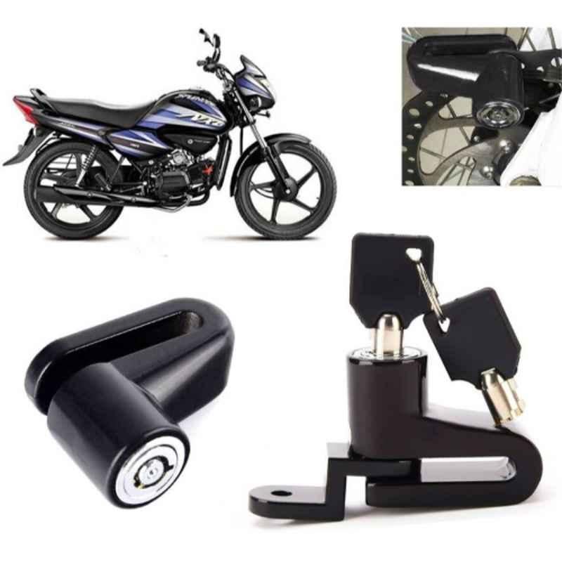 Auto Pearl Steel Black Heavy Duty Anti-Theft Disc Brake Lock for Splendor NXG, Lock_279