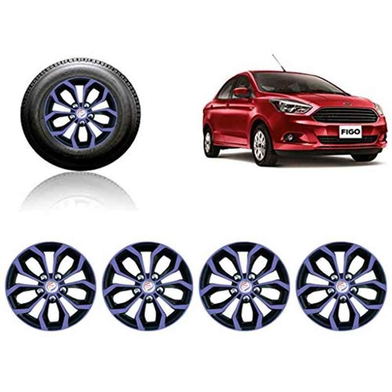 Auto Pearl 4 Pcs 14 inch ABS Violet & Black Car Wheel Cover Set for Ford Figo 2015