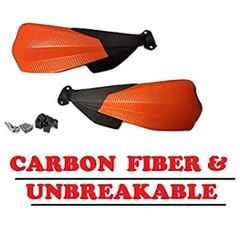 AOW Carbon Fibre Scratchproof Unbreakable Handle bar Handguard for KTM Duke All Models (Orange) T-44