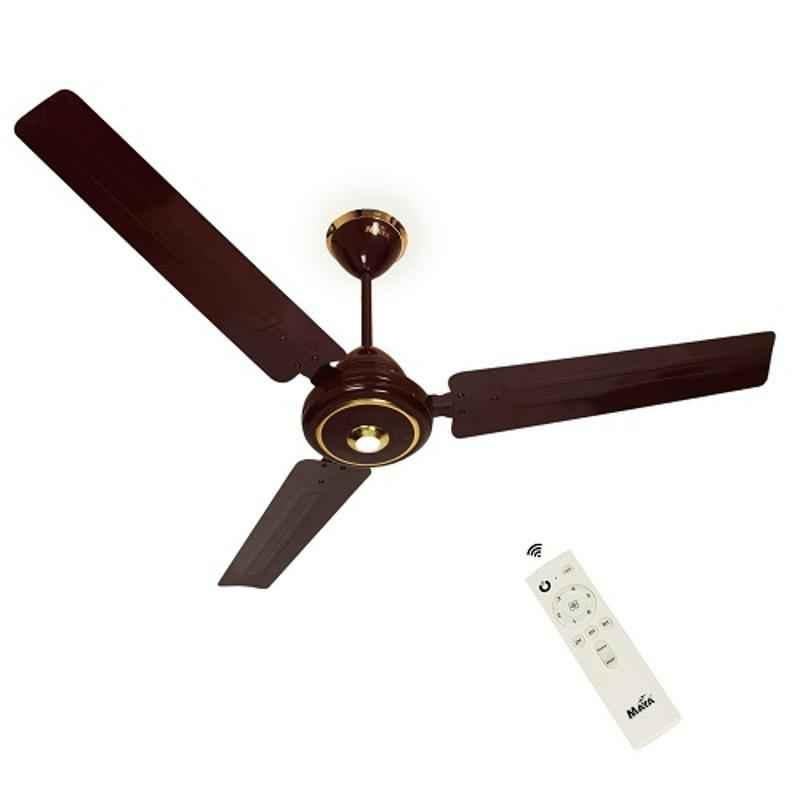 Maya DC Eco Tech 30W Brown Solar BLDC Ceiling Fan with Remote, Sweep: 1200 mm