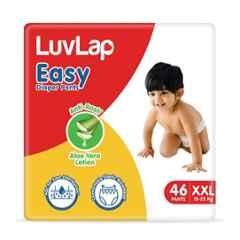 Luvlap 46 Pcs Diapers Pant Packet with Aloe Vera Lotion for Rash Protection, Size: Double Extra Large