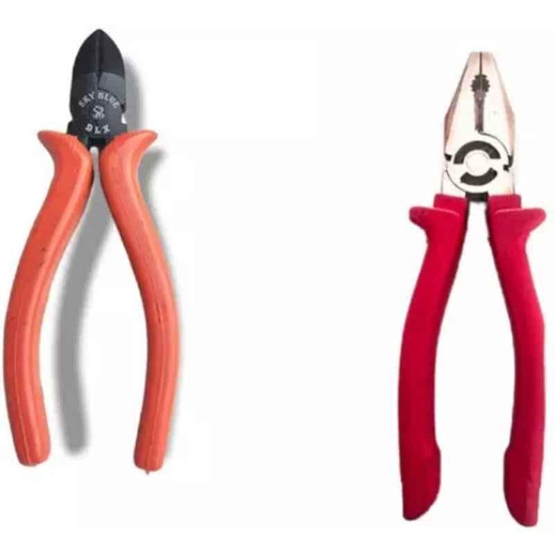 Sky Blue 2 Pcs 7.8 inch Lineman Plier Combo, SBE_PLIER_0684