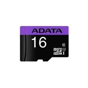 Adata 16GB Class 10 Purple & Black Premier UHS-I MicroSD Memory Card, AUSDH16GUICL10A1-R, AUSDH16GUICL10A1-R