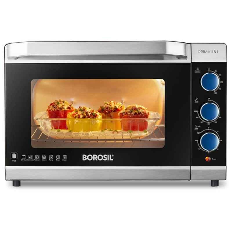 Borosil Prima 48L Stainless Steel Oven Toaster & Griller, BOTG48CRS15