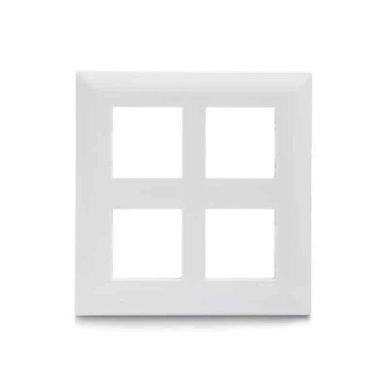 Schneider Electric Livia 8 Module Square White Grid & Cover Frame, P0709 (Pack of 5)