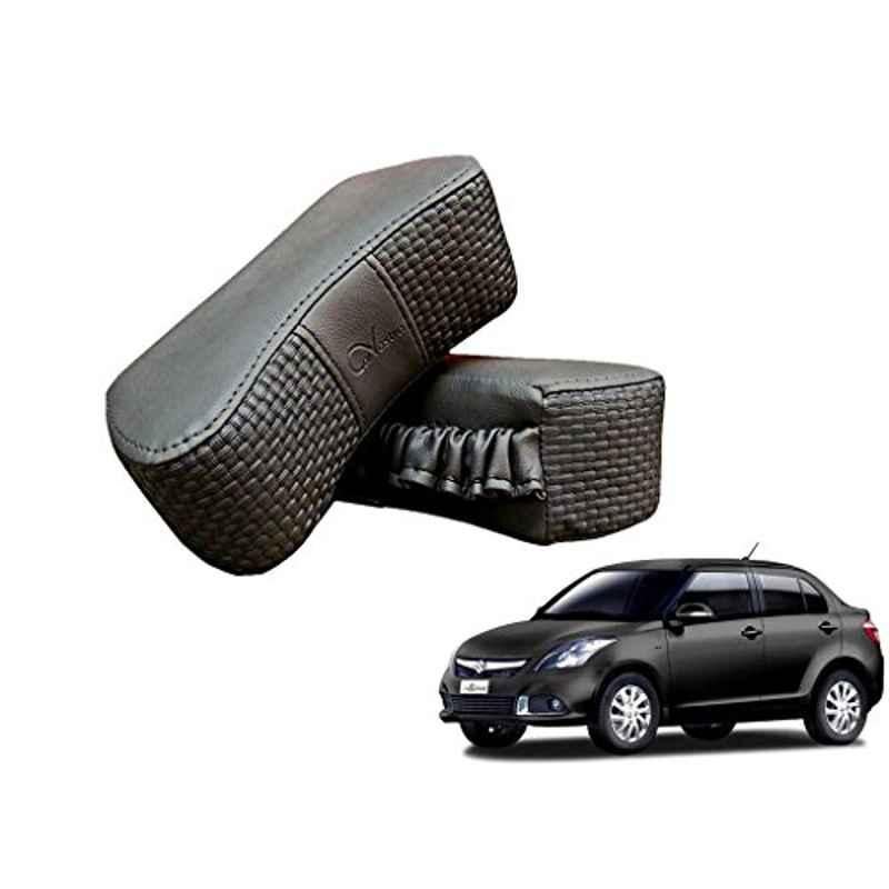 Kozdiko 2 Pcs Memory Foam Grey Luxurious Neck Rest Cushion Pillow Set for Maruti Dzier