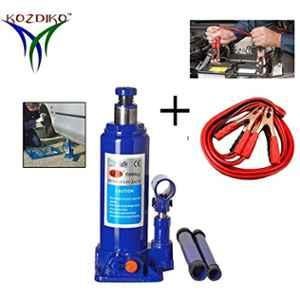 Kozdiko 500A 7.5ft Heavy Duty Jumper Booster Cable & 5 Ton Hydraulic Jack Combo for Mitsubishi Pajero