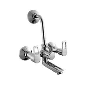 Hindware Aspiro Brass Chrome Finish 2 in 1 L-Bend Wall Mixer, F570020